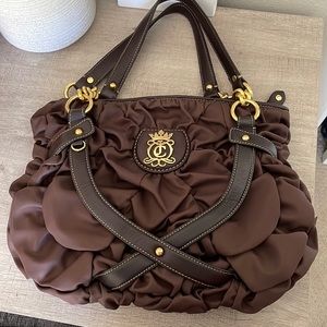 Juicy couture Rockefeller brown scrunched tote